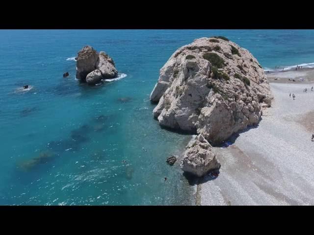 Aphrodite's Rock - Cyprus .. Beautiful Aerial Video