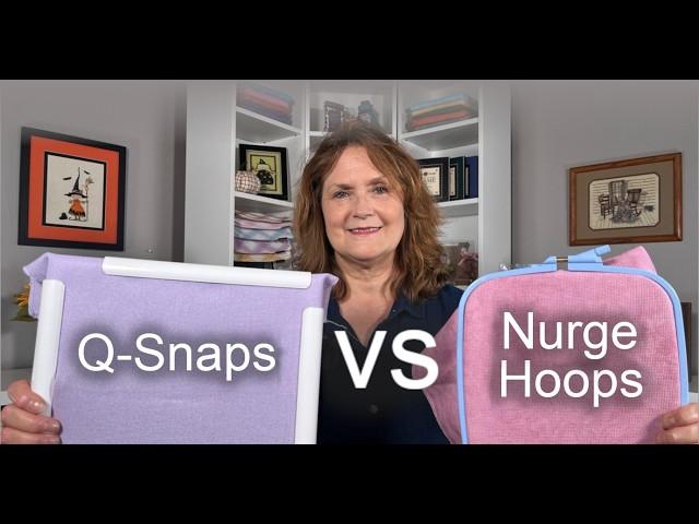 123Stitch.com | Q-Snaps VS Nurge Hoops for Cross Stitching and Embroidery - on FlossTube