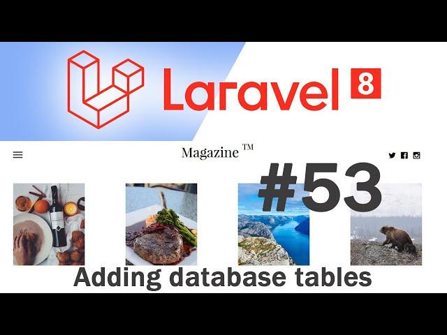 #53 Laravel 8 News Website | Adding database tables | Quick programming tutorial