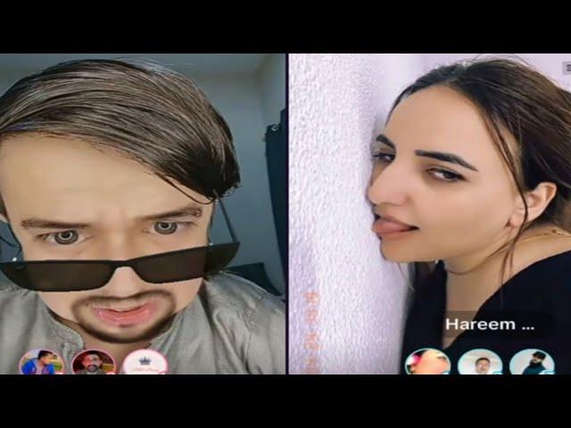 Waseem very funny tik tok live with hareem shah