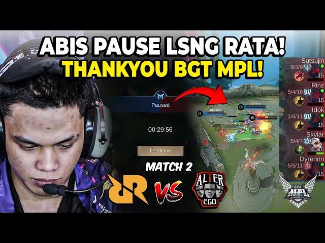 PAUSE TIBA-TIBA RRQ RATA! THANKYOU BGT MPL! RRQ VS ALTER EGO MATCH 2 MPL S14