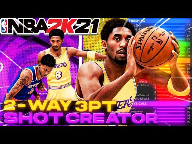 BEST RARE 2 WAY 3 PT SHOT CREATOR IN NBA 2K21 NEXT GEN! (KOBE BRYANT BUILD!) (MAX CONTACT DUNKS!)