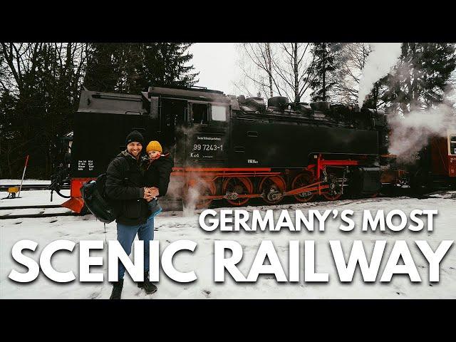 Scenic Steam Train Through Winter Wonderland (so cold our hair froze!) | Harz Mountains, Germany