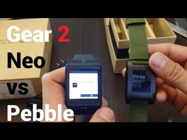 Galaxy Gear 2 NEO Unboxing vs Pebble