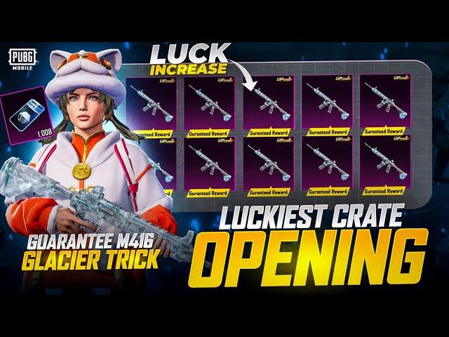 Luckiest Crate Opening Ever | M416 Glacier Guaranteed Trick | Classic Crate Luck Increase | Pubgm