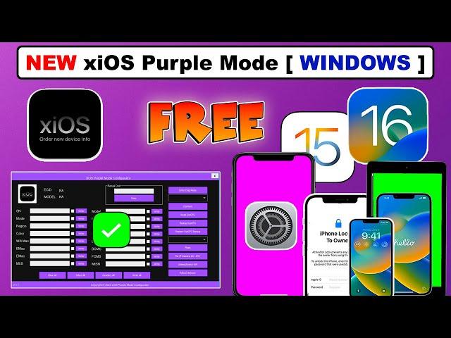 New xiOS Purple Mode | MagicCFG Windows| Purple Mode on iPhone/iPad Change Serial Without DCSD Cable