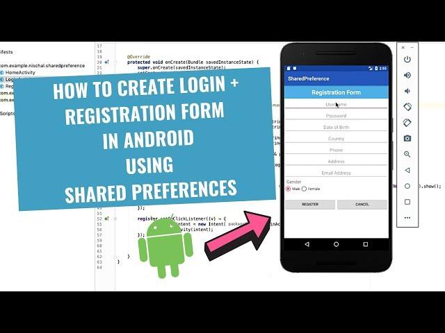 How to create login and registration form in Android using SharedPreferences [with Source Code]