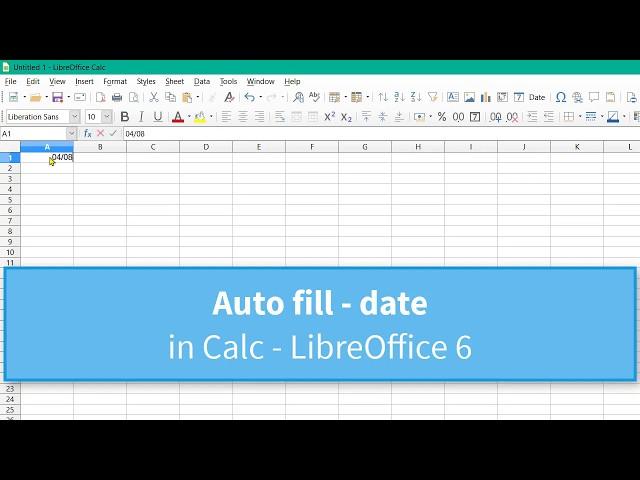 Auto fill - date in Calc [EN]