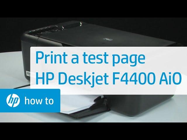 Printing a Test Page | HP Deskjet F4400 All-in-One Printer | HP