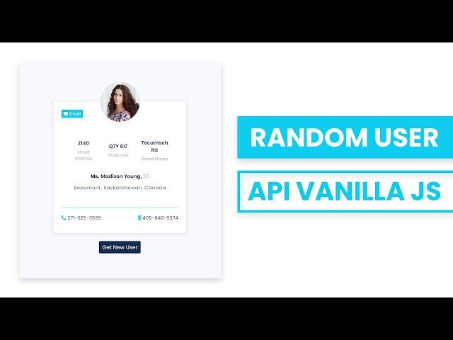 Demo: Generate Random User Using Fetch API | Simple JS Project for Beginners