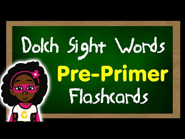 Dolch Pre Primer Sight Words | Kindergarten Sight Words | Sight Word Flashcard | English Words