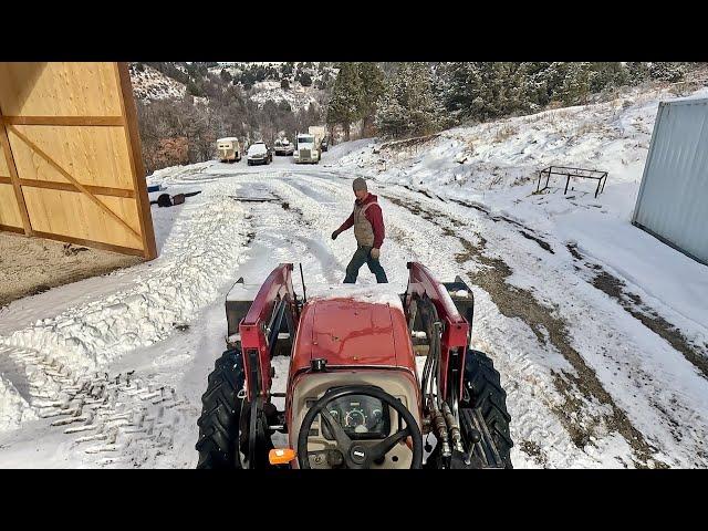 FIRST snow STORM of the year | How I plow over 3 miles with my CASE  FARMALL 45