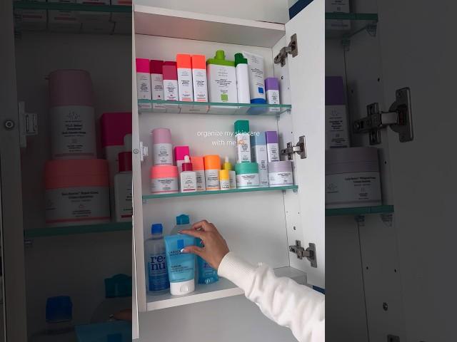 ASMR aesthetic skincare organizing 🩷 #aesthetic #skincare #asmr #asmrsounds #organization