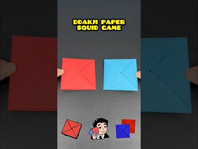 Ddakji How To Make Tutorial Paper Squid Game #ddakji #squidgame #origami #origamicraft #shorts