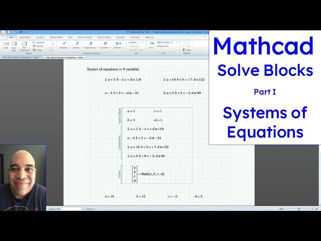 PTC Mathcad Prime - Solve Blocks (Part 1) - Solving a System of Equations