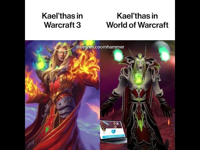 Kael'thas in Warcraft 3 Vs. In WoW