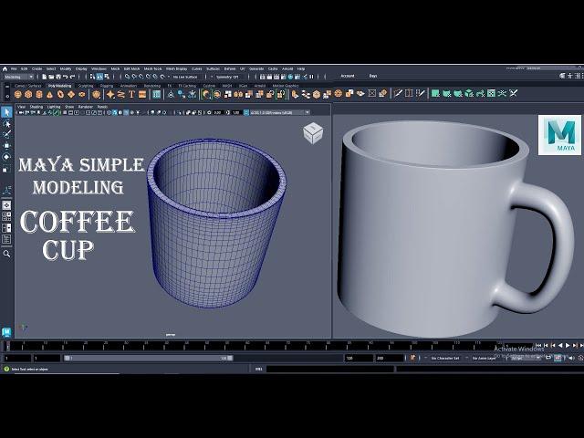 Autodesk Maya 2023 Tutorial Model a Coffee Cup