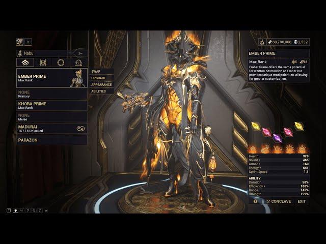 Warframe Maximum Investment Build Update - Ember Prime | Warframe: 1999