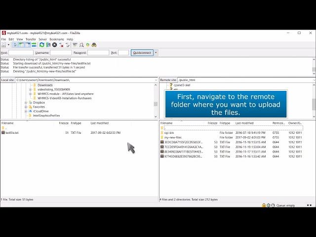 FTP: How to Upload Files Using FileZilla