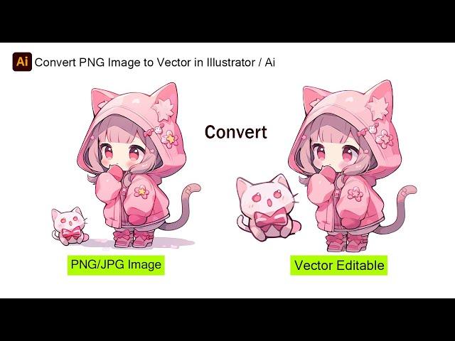 How To Convert  PNG Image To Vector in Illustrator / Ai