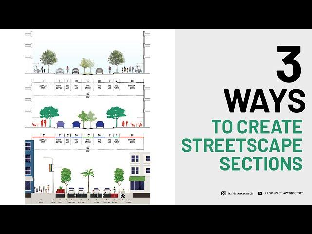 3 Ways to Make Streetscape Sections | Make section in 1 minute