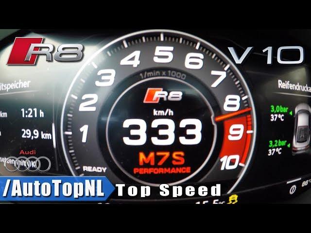AUDI R8 V10 PLUS ACCELERATION & TOP SPEED 0-333km/h LAUNCH CONTROL by AutoTopNL