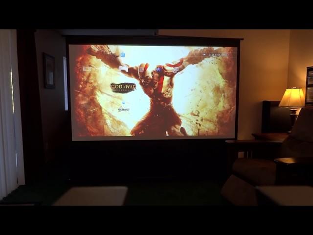 My ezCinema 100" portable projector screen