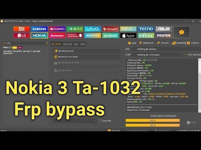 Nokia 3 Frp Bypass by unlocktool