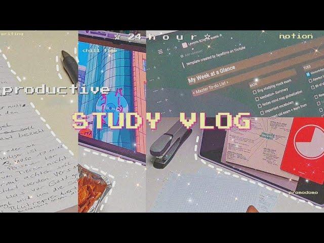 PRODUCTIVE Study Vlog ️ studying, taking a lot of notes, lil notion tour + chill time  