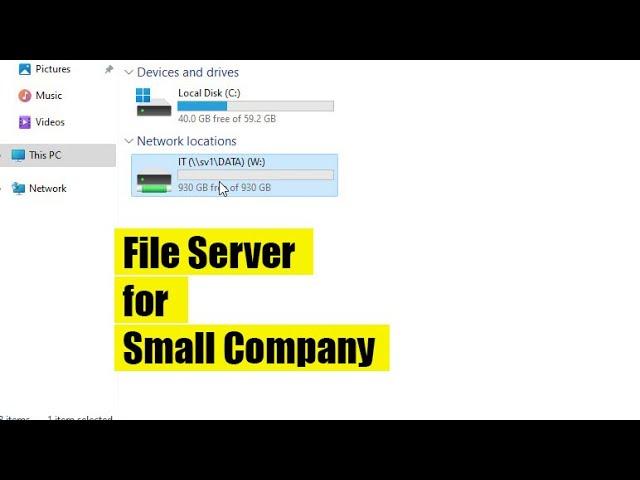 How to create a File server for a small company