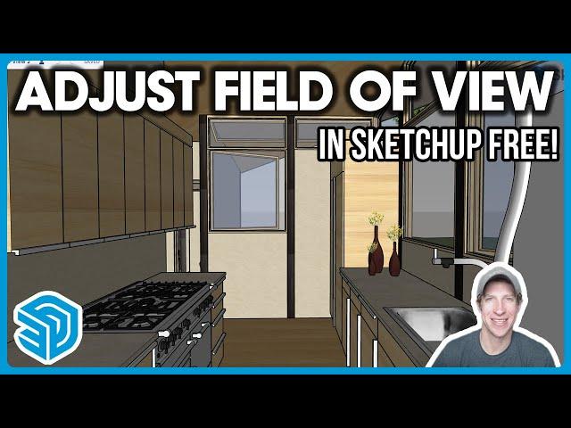 Adjusting Field of View for WIDER CAMERA ANGLES in SketchUp Free!