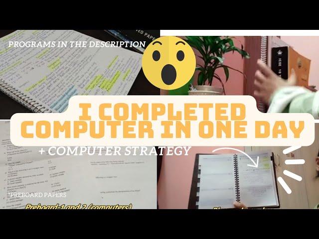 I Completed Computer Applications In One Day |ICSE 10 |Sem-2|+Last Minute Strategy