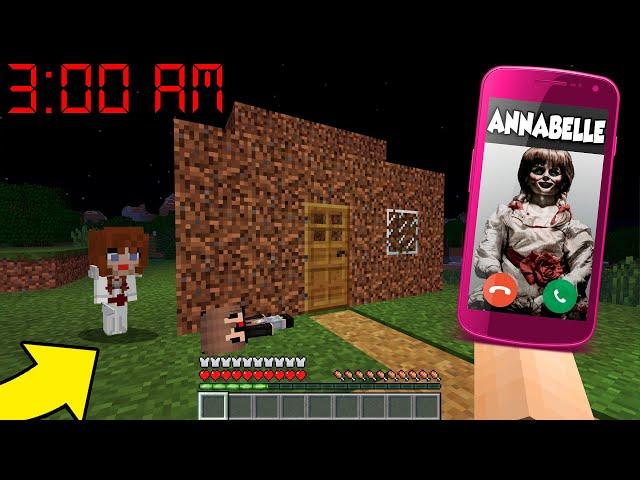 QUIEN LLAMO A BEBE NOOBSI A LAS 3 AM ¿ANNABELLE? - MINECRAFT TROLL + ROLEPLAY