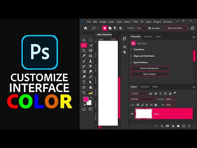 How To CUSTOMIZE The Photoshop Interface Color [2 Quick Hacks]