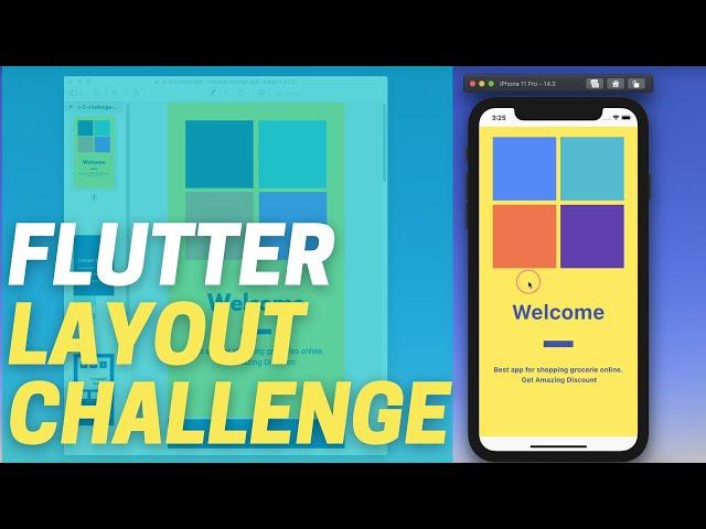 Flutter Layout Challenge - Simple Layout using Column, Row & Text Widget