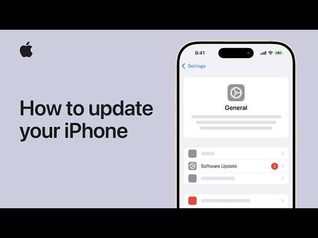 How to update your iPhone | Apple Support