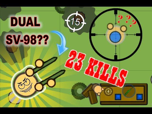 WINNING W/ DUAL SV-98 23 KILLS SNIPER SOLO SQUADS gameplay [surviv.io]