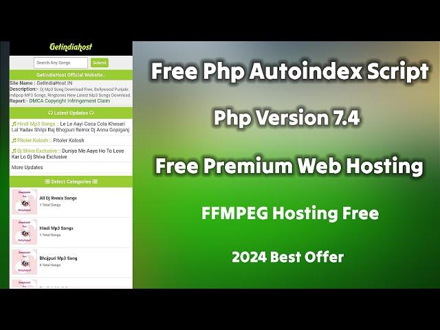 new free php autoindex script 2024 | music website | song download website | free web hosting