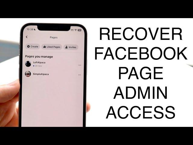 How To Recover Admin Access For FaceBook Page! (2023)