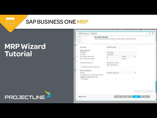 SAP Business One MRP Wizard Tutorial