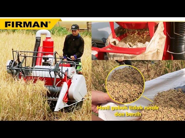 FIRMAN Mesin pemanen padi / mesin combine harvester. Mekanisasi pertanian canggih di Indonesia