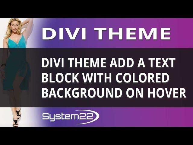 Divi Theme Add A Text Block With Colored Background On Hover