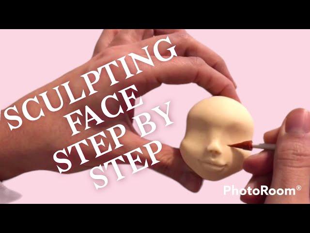 How to make a fondant face explained step by step