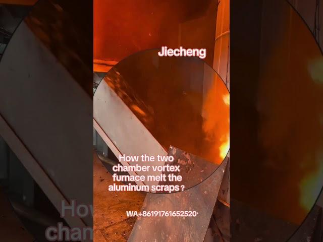 How the two chamber vortex furnace melt the aluminum scraps #vortexfurnace #aluminummeltingfurnace