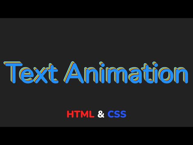 Анимация для текста HTML & CSS || Text animation using HTML & CSS step by step