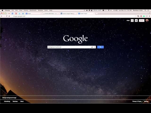 Change Google Search Background to Custom Image