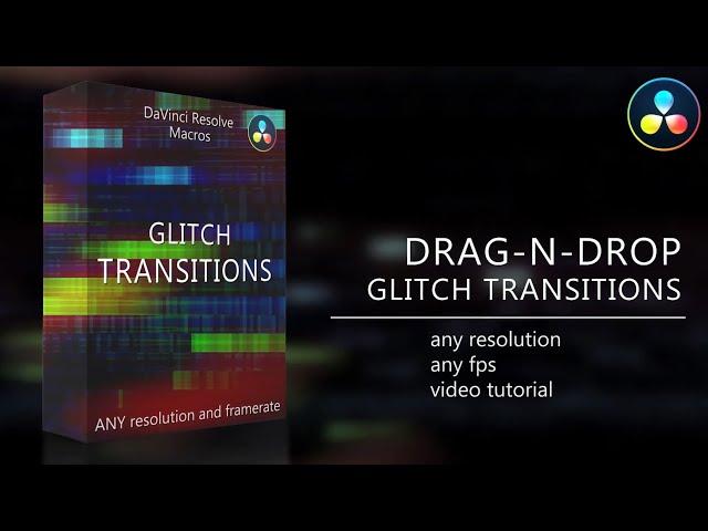 Glitch Transitions Pack  DaVinci Resolve Templates 