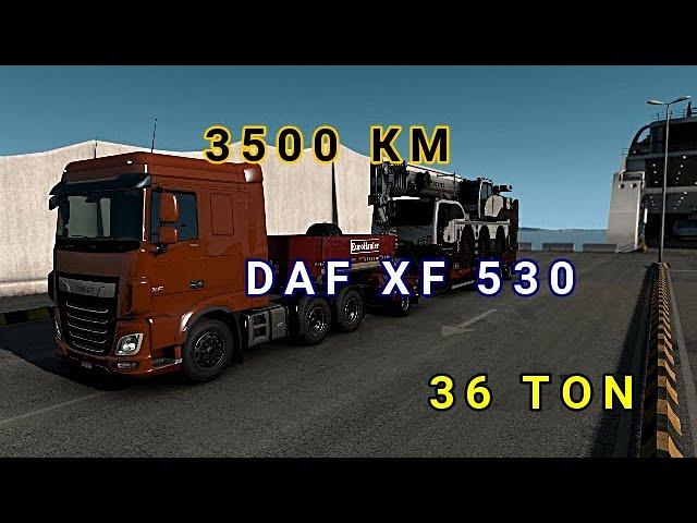 3500 KM DAF XF 530 REX-TEX 45 36 TON EURO TRUCK SIMULATOR 2