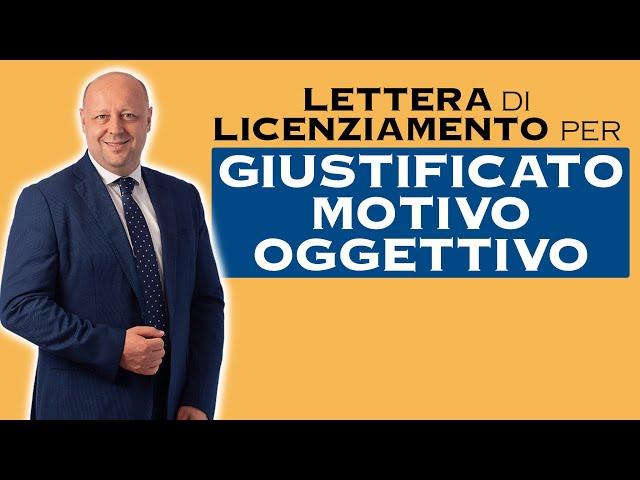 Lettera di Licenziamento per Giustificato Motivo Oggettivo