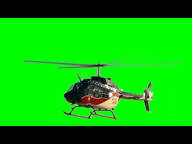 Real Helicopter 1080p - Green Screen